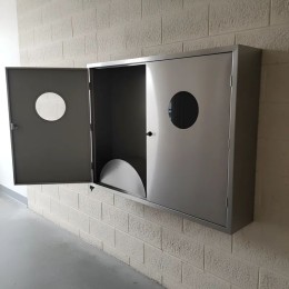 Caixa de Hidrante Inox Dupla Sobrepor - Construinox